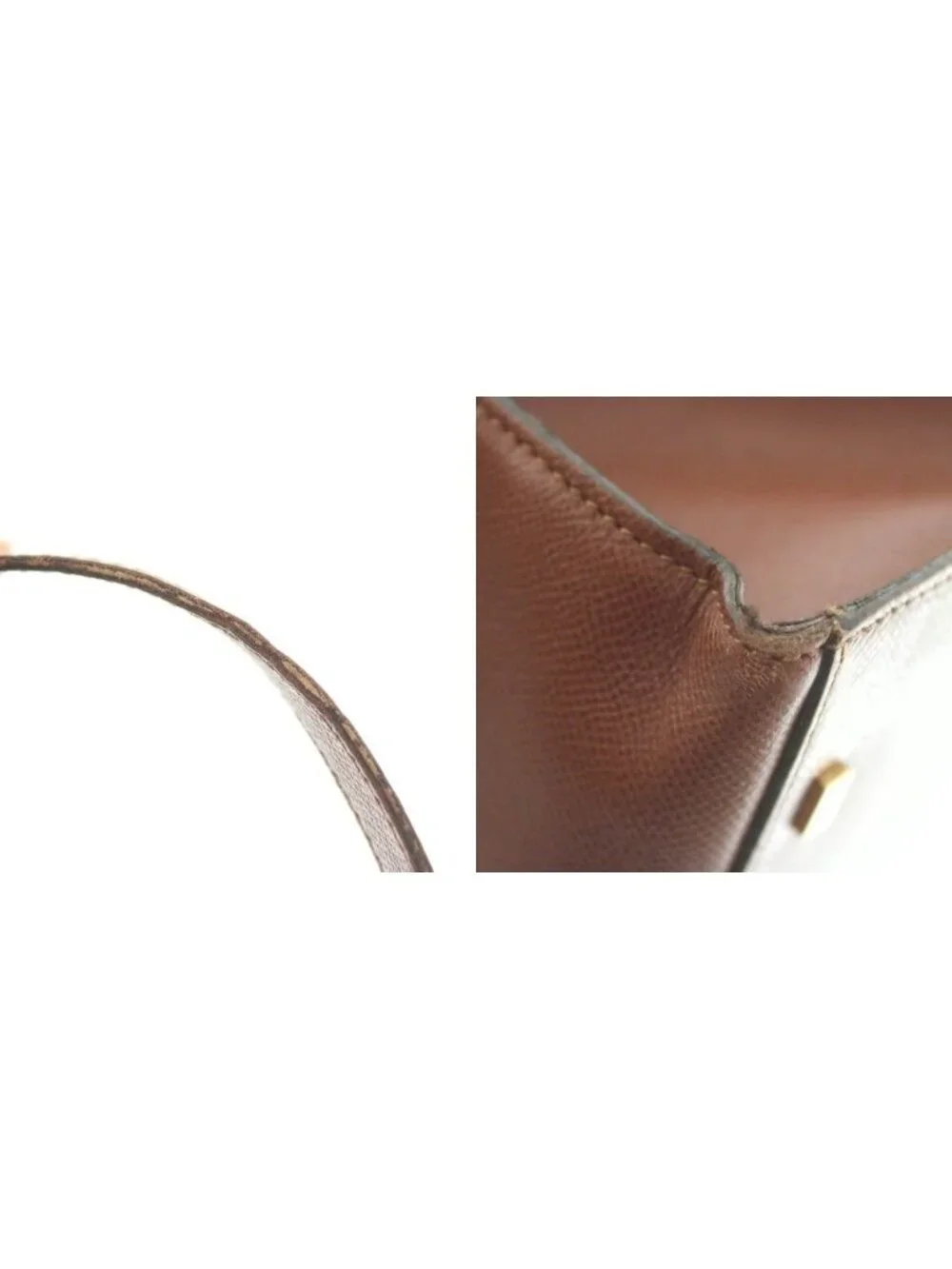 Celine Turnlock Tote Leather Brown